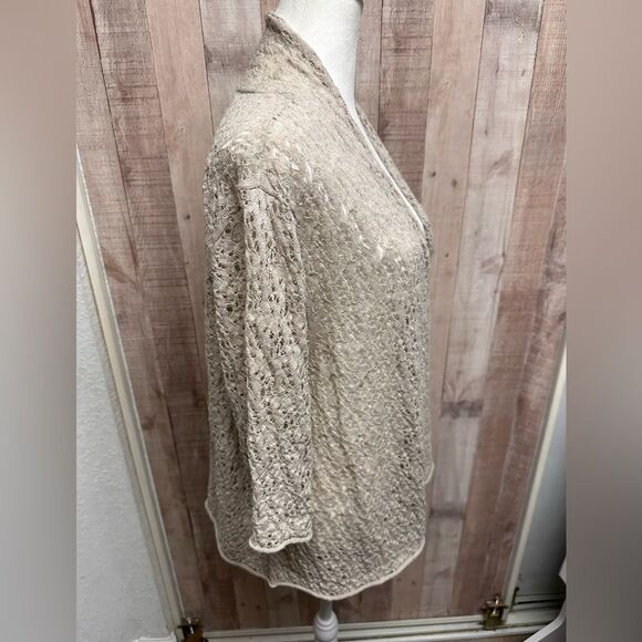 Eileen Fisher wool lace lightweight cardigan - Picture 10 of 13